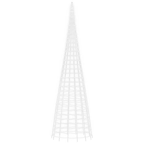 Choinka LED Vidaxxl na maszcie flagowym 3000 diod LED zimny biały 800 cm