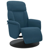 Vidaxl fauteuil met voetensteun verstelbaar fluweel blauw