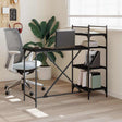 Vidaxl computerbureau met schappen 120x47x109 cm zwart