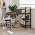 Vidaxl computerbureau met schappen 120x47x109 cm bruin eikenkleur