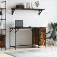 Vidaxl bureau 131x48x75 cm bewerkt hout gerookt eikenkleurig