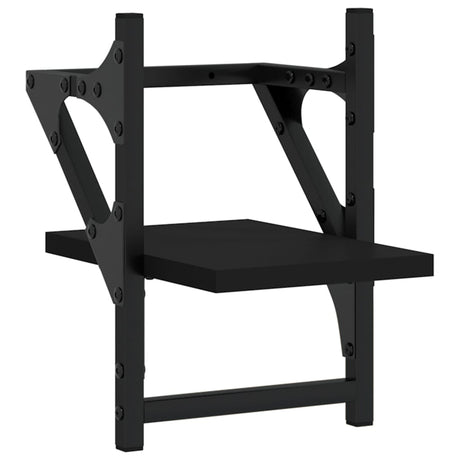 Vidaxl wandschappen met stangen 2 st 20x25x30 cm zwart