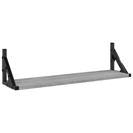 Vidaxl wandschappen 2 st 60x15x15,5 cm grijs sonoma eikenkleurig