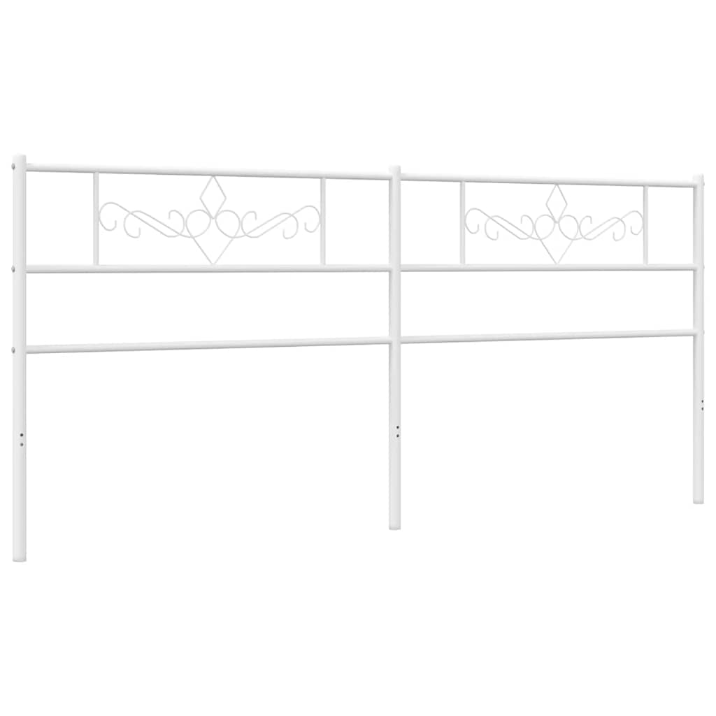 Vidaxl vervangend hoofdbord 193 cm metaal wit