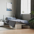 Vidaxl bedframe met hoofdbord metaal wit 80x200 cm