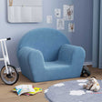 Vidaxl kinderbank zacht pluche blauw