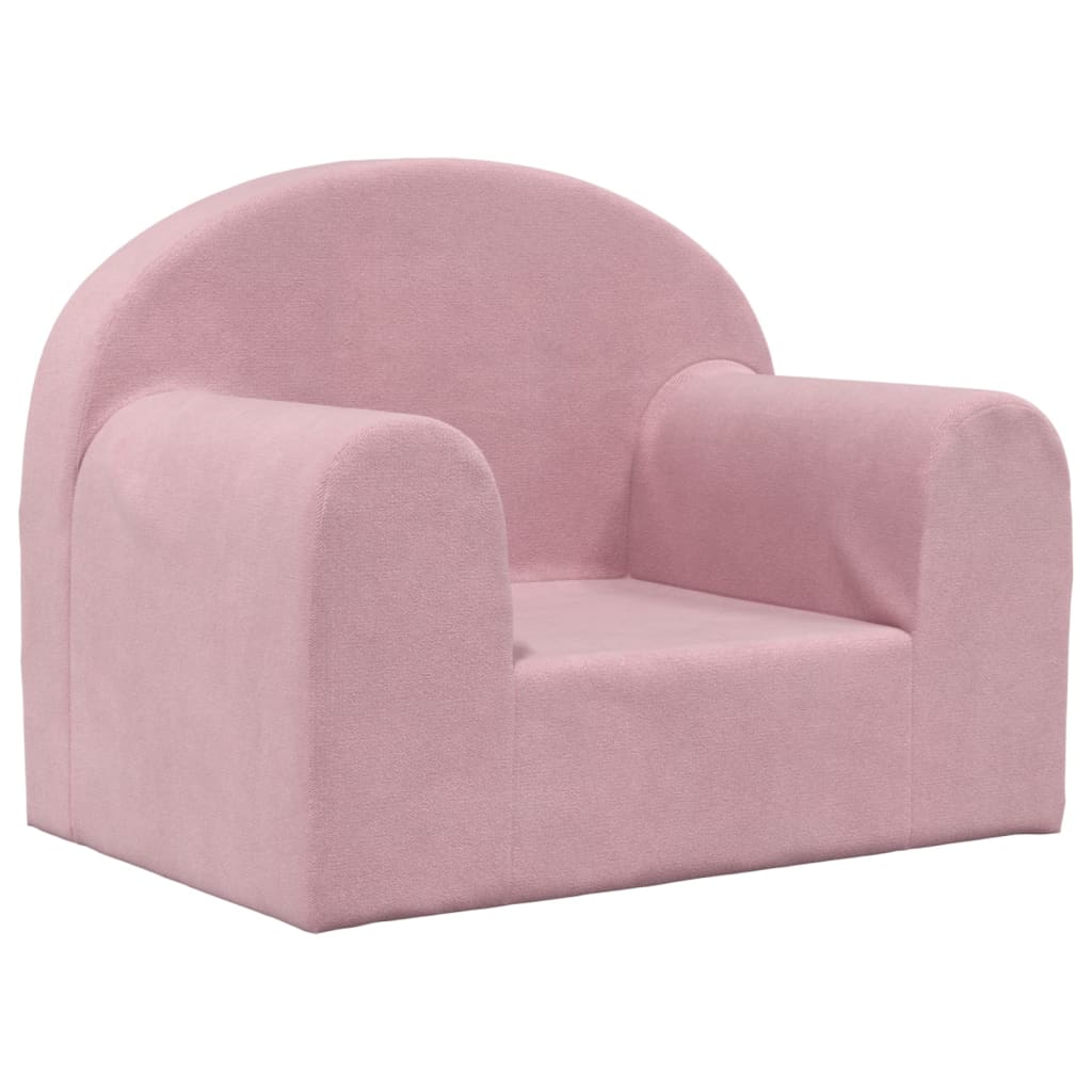 Vidaxl kinderbank zacht pluche roze