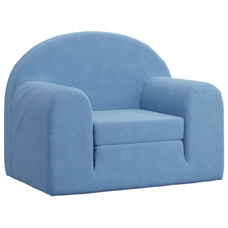 Vidaxl kinderslaapbank zacht pluche blauw