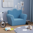 Vidaxl kinderbank zacht pluche blauw