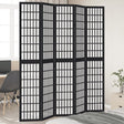 Vidaxl kamerscherm met 5 panelen massief paulowniahout zwart