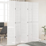 Vidaxl kamerscherm met 5 panelen massief paulowniahout wit