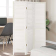 Vidaxl kamerscherm met 3 panelen massief paulowniahout retro wit