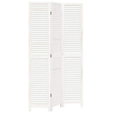 Vidaxl kamerscherm met 3 panelen massief paulowniahout retro wit
