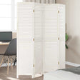 Vidaxl kamerscherm met 4 panelen massief paulowniahout retro wit