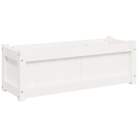 Donica Vidaxx 90x31x31 cm z litego drewna sosnowego w kolorze białym