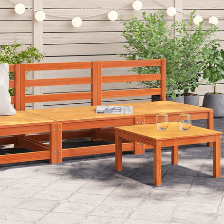 Vidaxl tuinbank zonder armleuning 2 st 70x70x67 cm grenenhout wasbruin