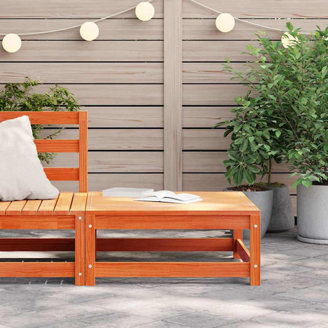 Vidaxl tuinvoetenbank 70x70x30 cm massief grenenhout wasbruin