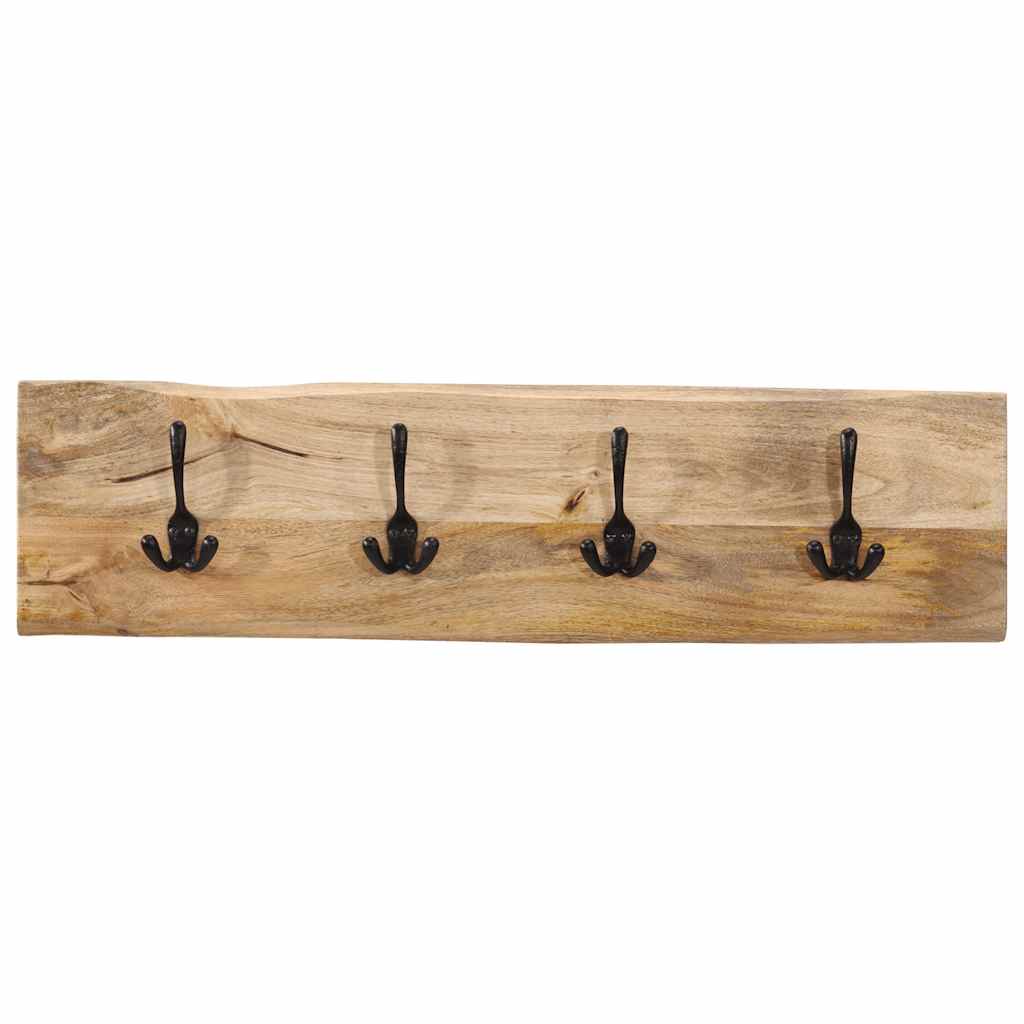 Wieszak ścienny Vidaxx z 4 haczykami, wykonany z litego drewna mango
