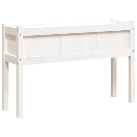 Donica Vidaxx z nogami 110x31x70 cm z litego drewna sosnowego w kolorze białym