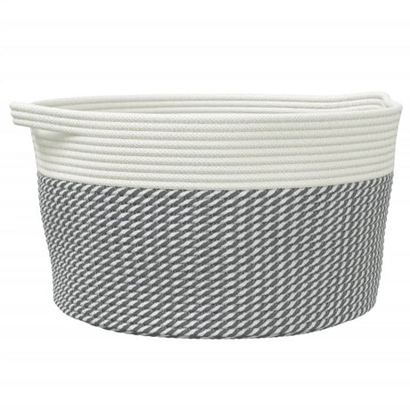 Kosz do przechowywania Vidaxx ø 40x25 cm bawełna, szary i biały