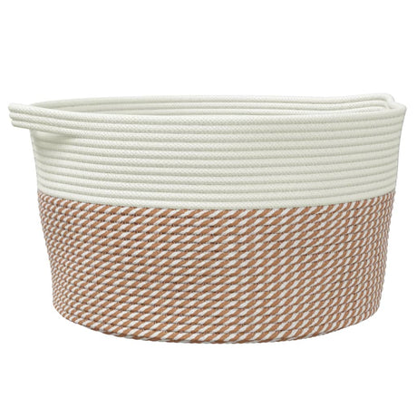 Kosz do przechowywania Vidaxx ø 40x25 cm bawełna, brązowo-biały