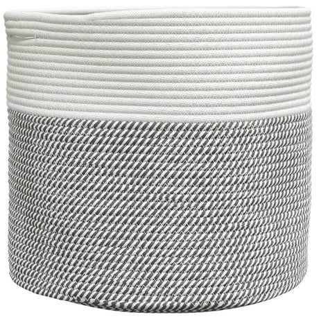 Kosz do przechowywania Vidaxx ø 40x35 cm bawełna, szary i biały