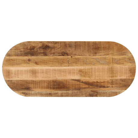 Vidaxl tafelblad ovaal 100x50x3,8 cm massief ruw mangohout