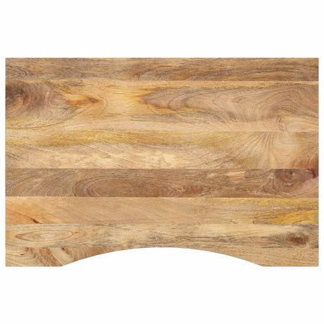 Vidaxl bureaublad met ronding 80x50x2,5 cm massief ruw mangohout