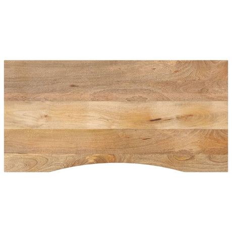 Vidaxl bureaublad met ronding 110x60x2,5 cm massief ruw mangohout