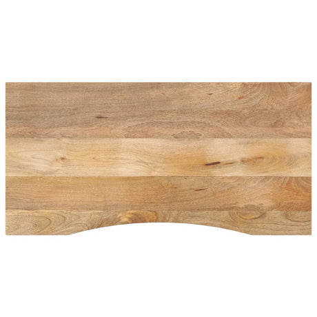 Vidaxl bureaublad met ronding 140x60x2,5 cm massief ruw mangohout