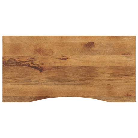 Vidaxl bureaublad met ronding 120x60x2,5 cm massief ruw mangohout