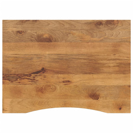Vidaxl bureaublad met ronding 100x80x2,5 cm massief ruw mangohout