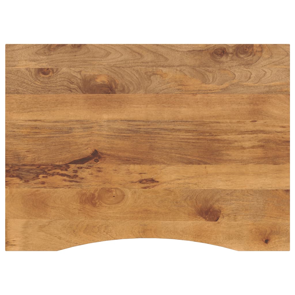 Vidaxl bureaublad met ronding 110x80x2,5 cm massief ruw mangohout