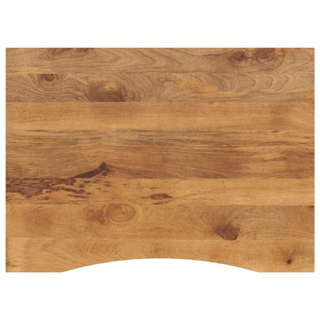 Vidaxl bureaublad met ronding 110x80x2,5 cm massief ruw mangohout