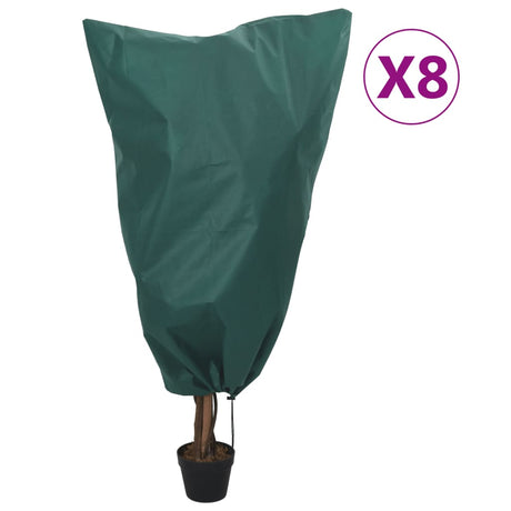 Osłony na rośliny Vidaxxl ze sznurkiem 8 szt. 70 g m² 0,8x1,2 m