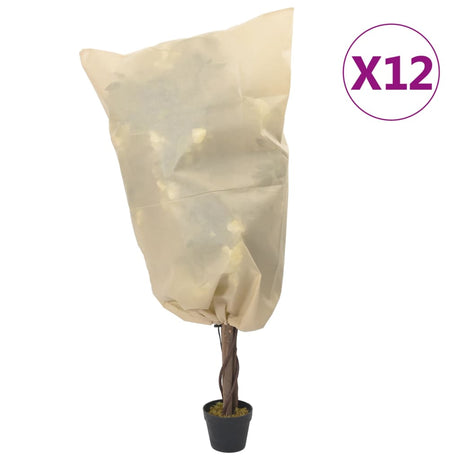 Osłony na rośliny Vidaxxl ze sznurkiem 12 szt. 70 g m² 0,8x1,2 m