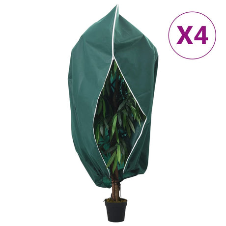 VidaXL osłony na rośliny z zamkiem błyskawicznym 4 szt. 70 g m² 2,36x2 m