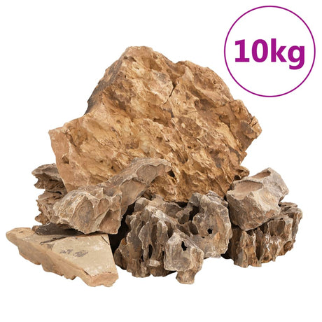 VidaXL smocze kamienie 10 kg 5-30 cm brązowe
