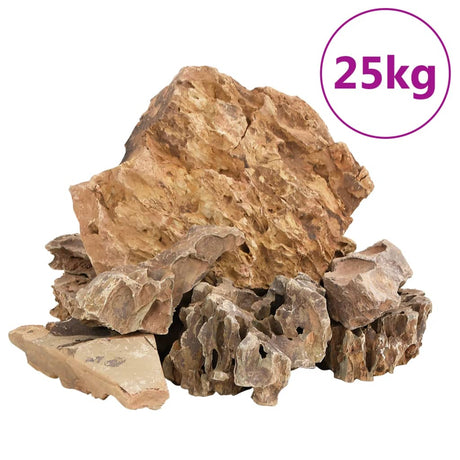 VidaXL smocze kamienie 25 kg 5-30 cm brązowe