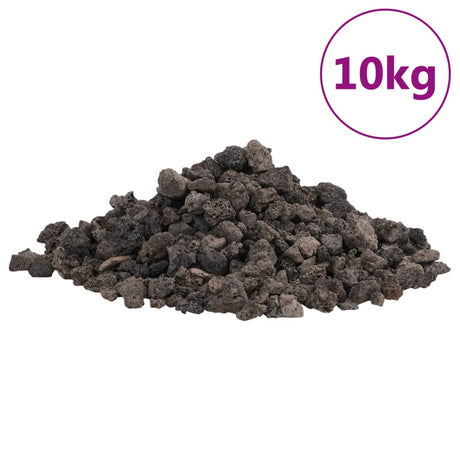 Kamienie lawowe VidaXL 10 kg 1-2 cm czarne
