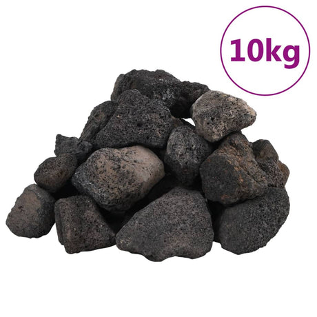 Kamienie lawowe VidaXL 10 kg 5-8 cm czarne