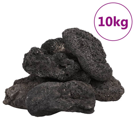 Kamienie lawowe VidaXL 10 kg 10-30 cm czarne