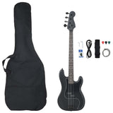 VidaXL gitara basowa dla początkujących elektryczna z torbą 4 4 46 czarna