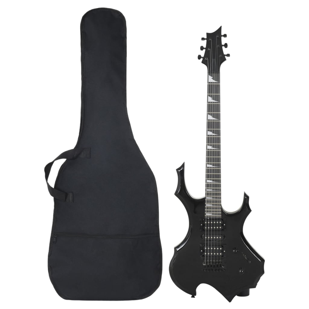 VidaXL Gitara elektryczna dla początkujących z torbą 4 4 39 czarna