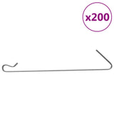 VidaXL Haki gabionowe 200 szt., stalowe