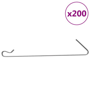 VidaXL Haki gabionowe 200 szt., stalowe