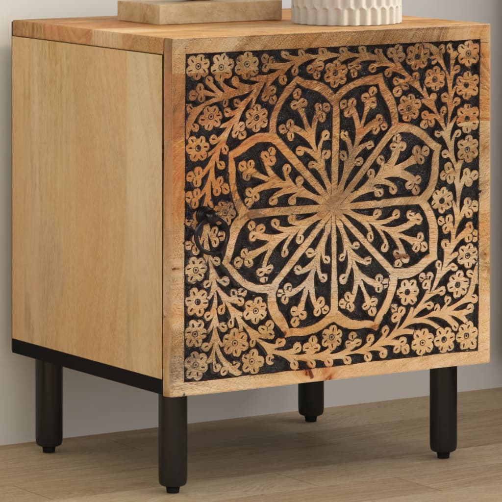 Vidaxl nachtkastje 40x33x46 cm massief mangohout