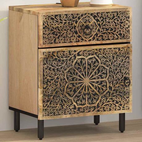 Vidaxl nachtkastje 50x33x60 cm massief mangohout