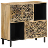 Vidaxl bijzetkast 80x33x75 cm massief mangohout