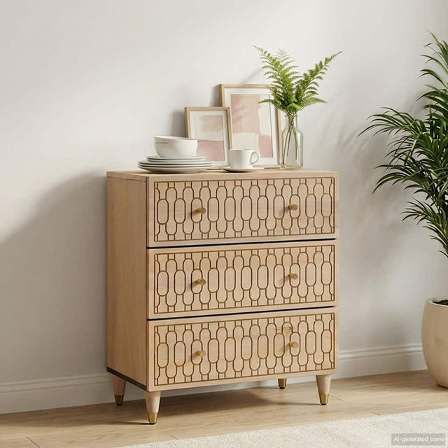 Vidaxl bijzetkast 60x33x75 cm massief mangohout
